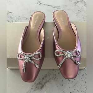 Cooper Key Glimmer Rhinestone Bow Mules
